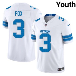 Jack Fox Youth White 2026-27 Lions #3 Jerseys 286678-817