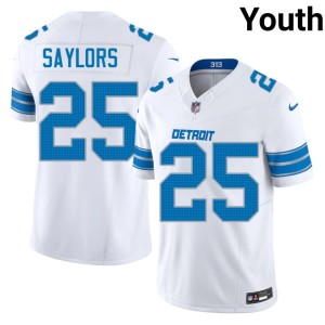 Jacob Saylors #25 Youth White Defend the Den NFL Jersey 339658-726