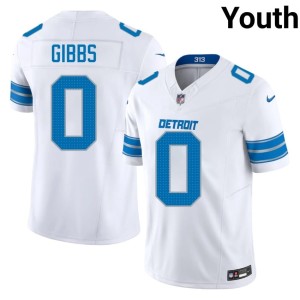 Jahmyr Gibbs White Youth NFL Silver Rush #0 Jerseys 903363-437