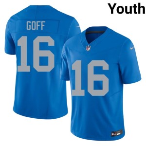 Jared Goff Youth Blue #16 Embroidery The Pride Alternate Jersey 538437-136