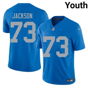 Jonah Jackson Blue Alternate DET Lions Youth #73 Stitched Jersey 629501-571