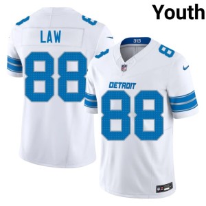 Kendrick Law #88 DET White Football Youth Jerseys 667412-623