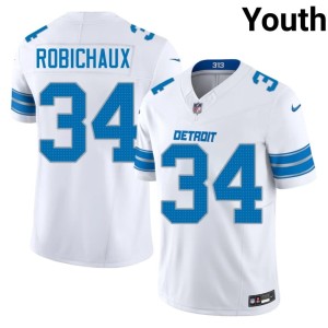 Kye Robichaux Detroit Lions Embroidery #34 Youth White Jersey 788388-483