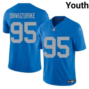 Levi Onwuzurike Youth #95 Blue Lions Limited Alternate Jerseys 510643-894