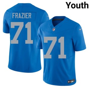 Miles Frazier Official #71 Alternate DET Lions Youth Blue Jersey 975211-171