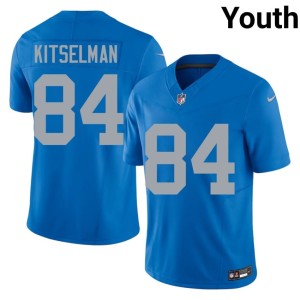 Miles Kitselman #84 NFL Youth Blue Alternate DET Lions Jerseys 658272-840