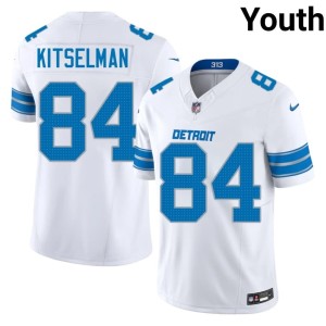 Miles Kitselman DET #84 Youth White Stitched Jerseys 106495-262