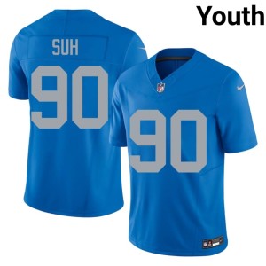 Ndamukong Suh #90 Blue DET Youth Alternate Limited Jerseys 899575-846