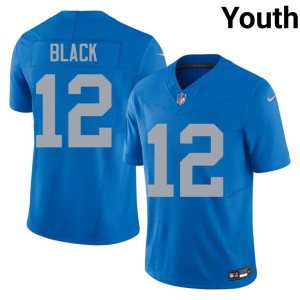 Tarik Black DET Lions #12 Youth Alternate Blue NFL Jersey 411386-755