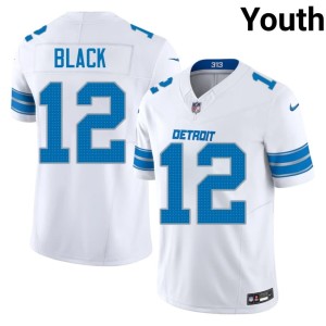Tarik Black Youth #12 White Official Detroit Lions Jerseys 936948-242