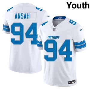 Ziggy Ansah Official Youth White DET #94 Jerseys 332828-372