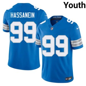 Ahmed Hassanein Blue Player #99 Detroit Youth Jersey 827423-483