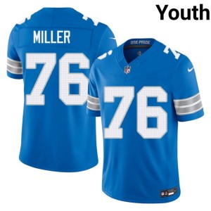 Blake Miller Motor City Lions Blue 2026 Youth #76 Jerseys 575187-572