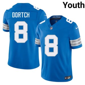 Greg Dortch DET Lions 2026-27 Youth #8 Blue Jersey 679902-645
