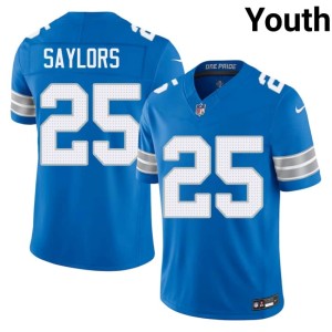 Jacob Saylors Blue Lions Embroidery #25 Youth Jerseys 292724-472