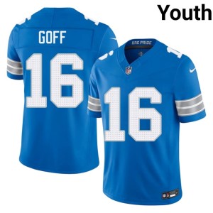 Jared Goff Youth Embroidery #16 Lions Blue Jersey 278911-950