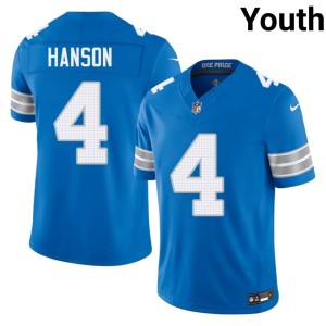 Jason Hanson 2026-27 Youth #4 Blue Lions Jersey 741543-998