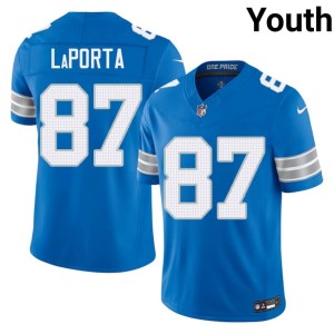 Sam LaPorta Blue DET Lions #87 Stitched Youth Jerseys 462409-791