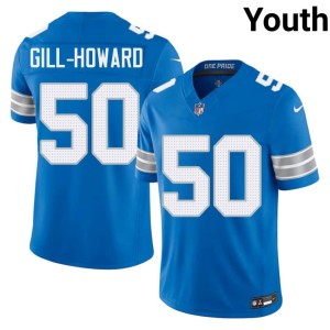 Skyler Gill-Howard #50 Detroit Lions Youth Stitched Blue Jerseys 337627-954