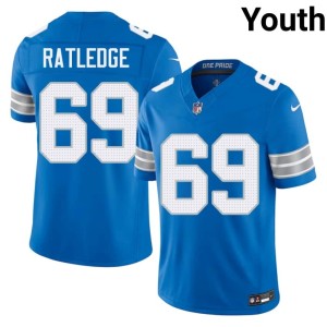 Tate Ratledge Blue Game Lions #69 Youth Jersey 261285-192
